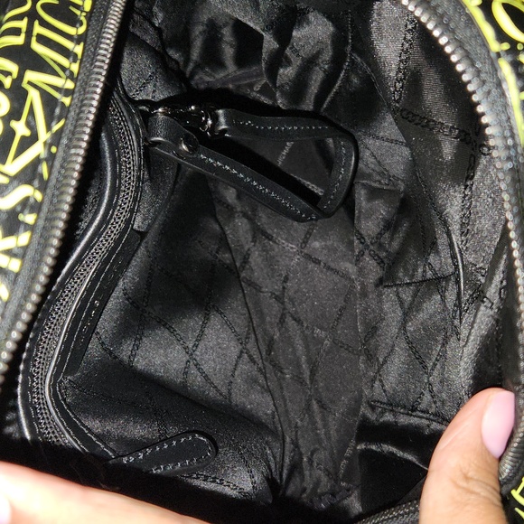 Michael Kors Rhea Medium Newsprint Print Logo Leather Backpack main image 13